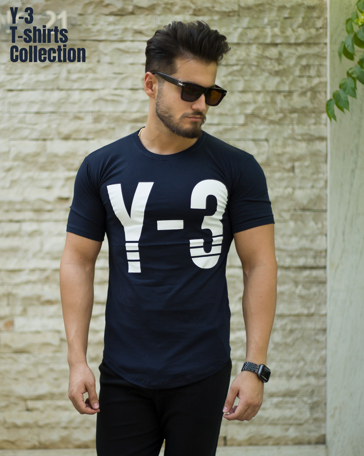 تیشرت مردانه مدل Y_3 (سرمه ای) - فروشگاه اینترنتی تی شین